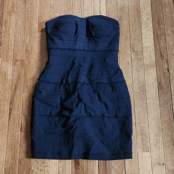 knee length dresses for ladies Shaya Strapless Mini Dress | Navy | Womens main image 0